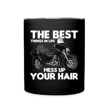 Trike Echte Männer - Triker Trikes Motorrad - Tasse einfarbig - Schwarz - Vorne