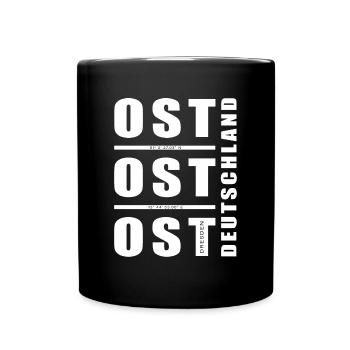 Ost Ost Ostdeutschland - Dresden - Tasse einfarbig - Schwarz - Vorne