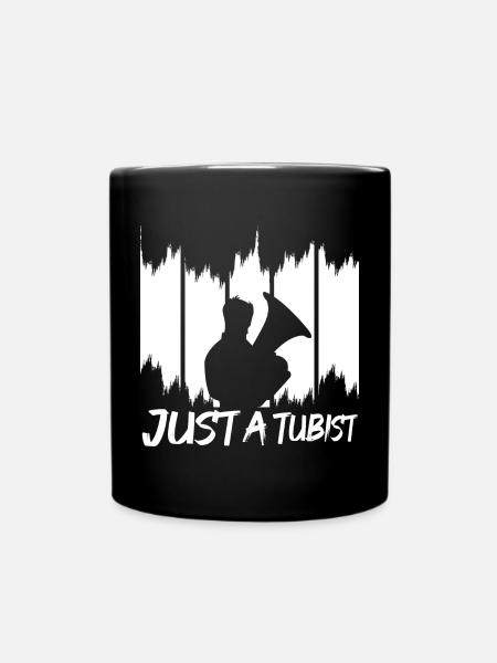 Tuba Spieler - Tasse einfarbig - Schwarz
