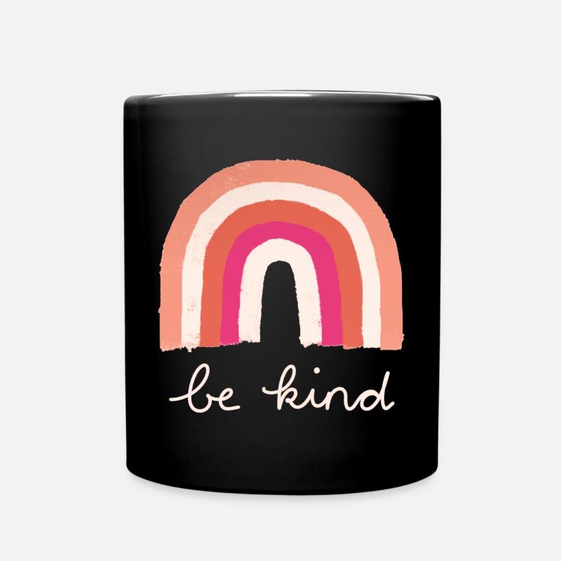Be Kind Rainbow - Tasse einfarbig - Schwarz