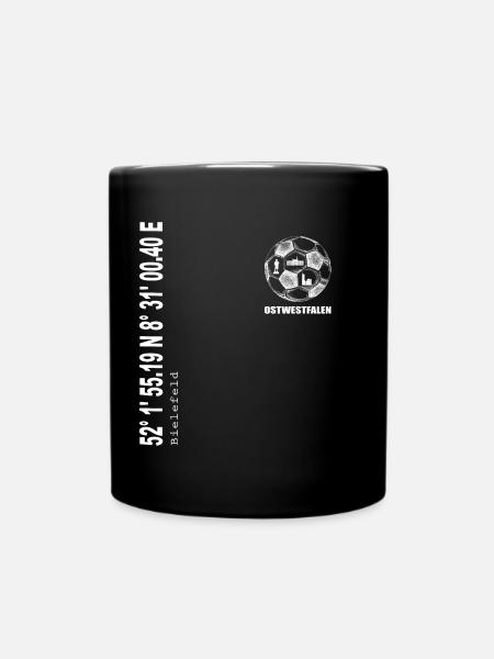 Koordinaten Bielefeld - Tasse einfarbig - Schwarz