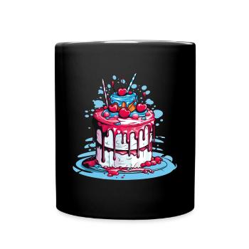 Torte Kuchen Backen Bäckerin Backkönigin Backfee - Tasse einfarbig - Schwarz - Vorne