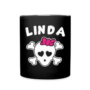 Pirate Linda Design pour les filles et les femmes - Mug uni - noir - Devant