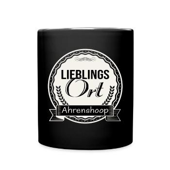Lieblingsort Ahrenshoop - Tasse einfarbig - Schwarz - Vorne