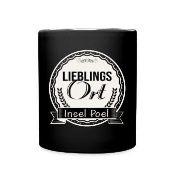 Lieblingsort Insel Poel - Tasse einfarbig - Schwarz - Vorne