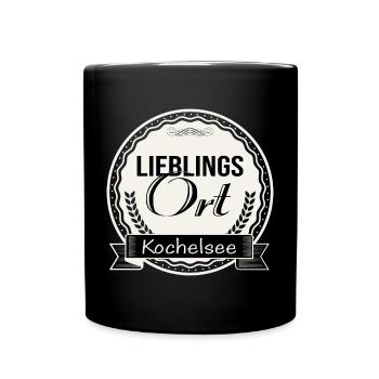 Lieblingsort Kochelsee - Tasse einfarbig - Schwarz - Vorne