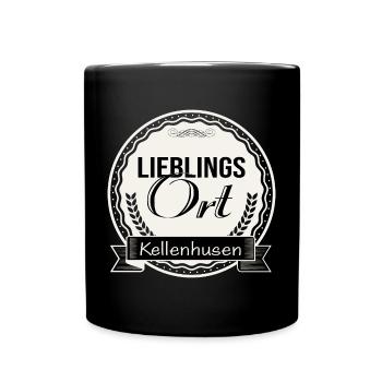 Lieblingsort Kellenhusen - Tasse einfarbig - Schwarz - Vorne
