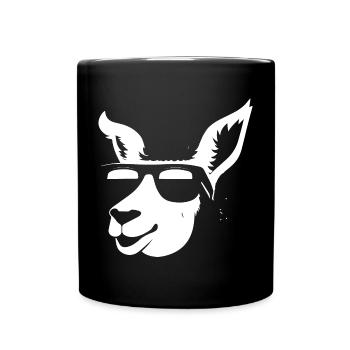 Funny Alpaca Wearing Sunglasses Cool Alpacas - Full Colour Mug - black - Front