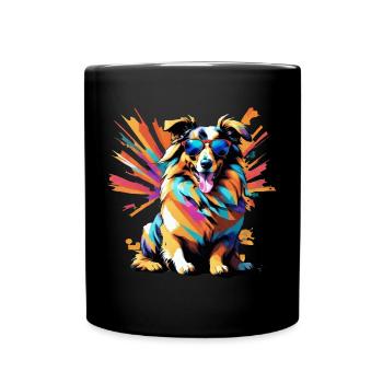 Shetland sheepdog - Full Colour Mug - black - Front