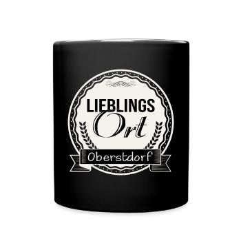 Lieblingsort Oberstdorf - Tasse einfarbig - Schwarz - Vorne