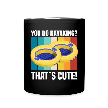 Rafting - Tasse einfarbig - Schwarz - Vorne