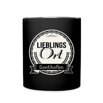 Lieblingsort Sonthofen - Tasse einfarbig - Schwarz - Vorne