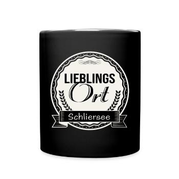 Lieblingsort Schliersee - Tasse einfarbig - Schwarz - Vorne