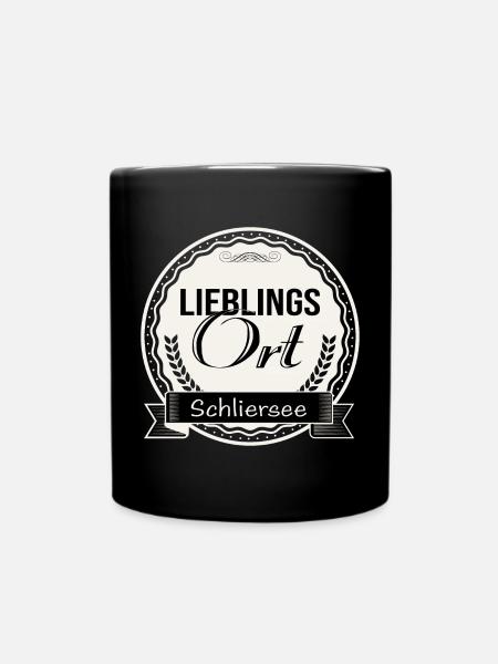 Lieblingsort Schliersee - Tasse einfarbig - Schwarz