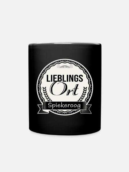 Lieblingsort Spiekeroog - Tasse einfarbig - Schwarz