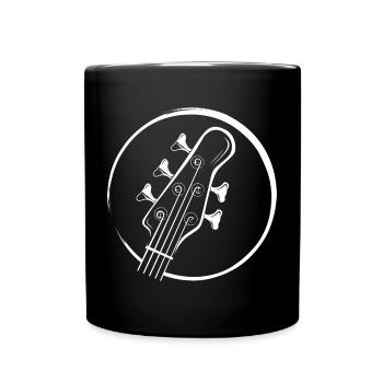 Tête de guitare Circle Line Art - Mug uni - noir - Devant