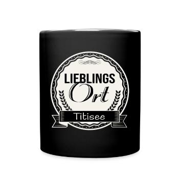 Lieblingsort Titisee - Tasse einfarbig - Schwarz - Vorne