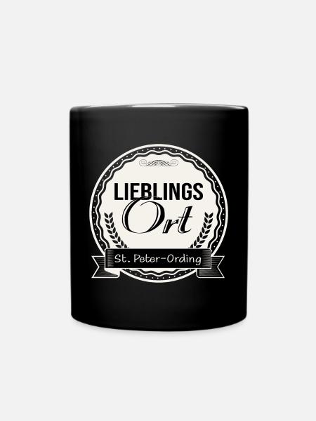 Lieblingsort St. Peter-Ording - Tasse einfarbig - Schwarz