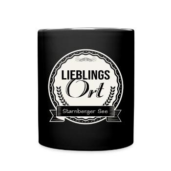 Lieblingsort Starnberger See - Tasse einfarbig - Schwarz - Vorne