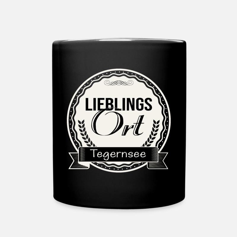 Lieblingsort Tegernsee - Tasse einfarbig - Schwarz