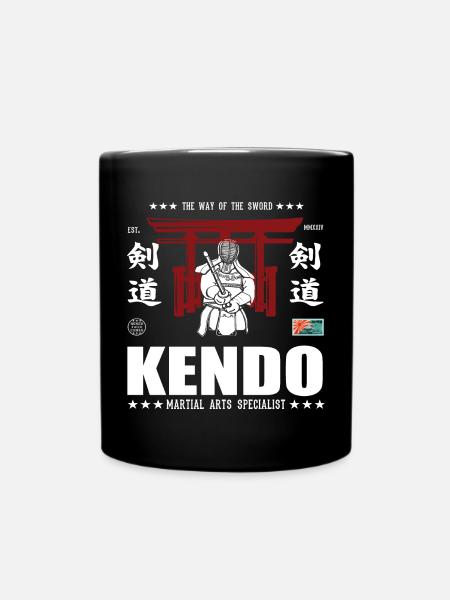 cooles Kendo Kampfsport Design mit Kanji - Tasse einfarbig - Schwarz