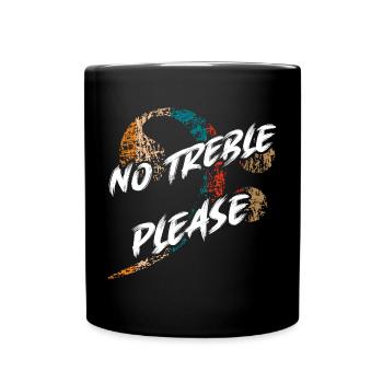 Bass No Treble Low Tones Slapping Basslines - Full Colour Mug - black - Front