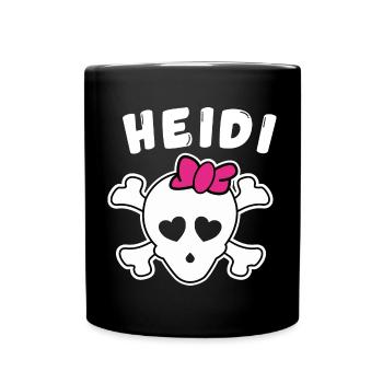 Pirate Heidi Design pour les filles et les femmes - Mug uni - noir - Devant