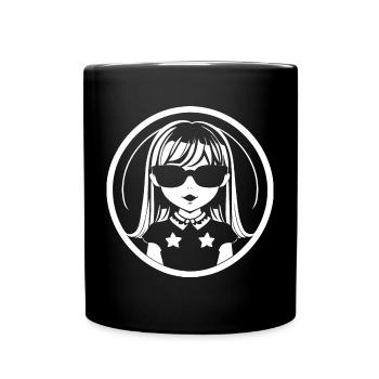 Cute Anime Girl Gothic Manga Fairytale Sunglasses - Full Colour Mug - black - Front