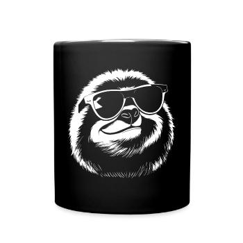 Sloths Anime Sloth Manga Sloth Sunglasses - Full Colour Mug - black - Front