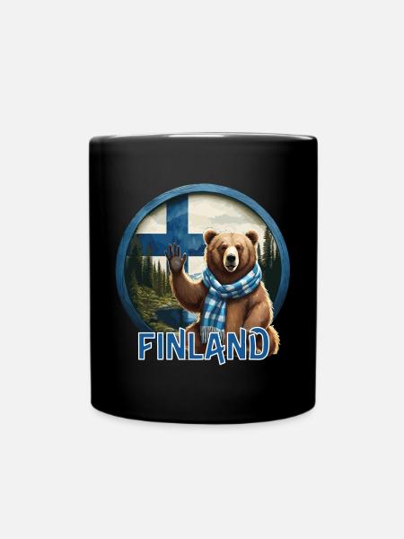 Finlande - Finlande - Suomi - Mug uni - noir