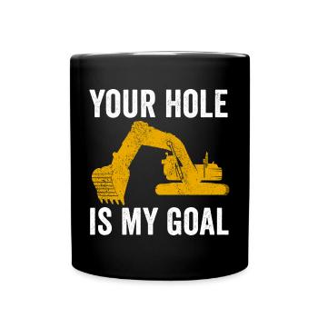 Excavator Driver Construction Worker Excavator - Full Colour Mug - black - Front