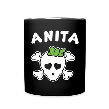 Pirate Anita Design for Girls and Women - Full Colour Mug - black - Front