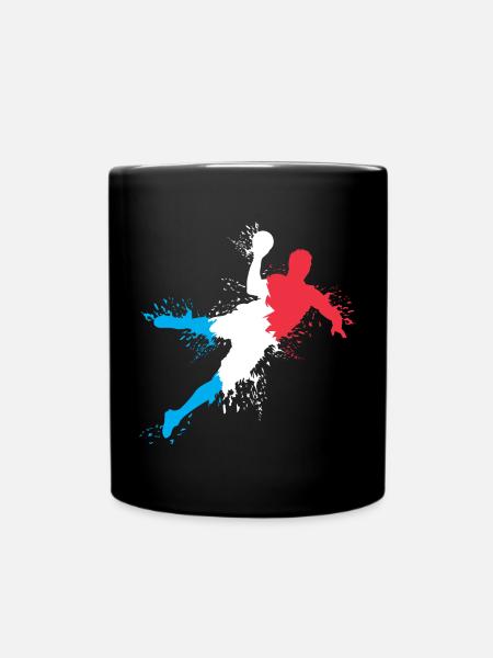 Handball Team Frankreich Handballer Explosion EM - Tasse einfarbig - Schwarz