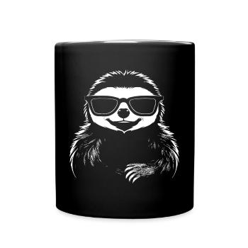 Sloths Anime Sloth Manga Sloth Sunglasses - Full Colour Mug - black - Front