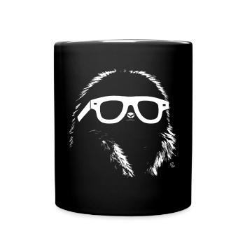 Sloths Anime Sloth Manga Sloth Sunglasses - Full Colour Mug - black - Front