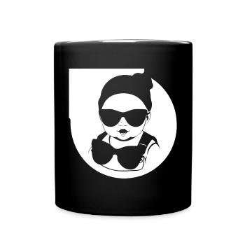 Funny Toddler Wearing Sunglasses Cool Baby - Full Colour Mug - black - Front