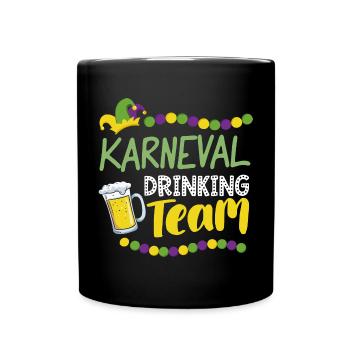 Karneval Trinking Team Kölsch Alaaf - Tasse einfarbig - Schwarz - Vorne