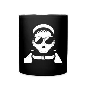 Funny Toddler Wearing Sunglasses Cool Baby - Full Colour Mug - black - Front