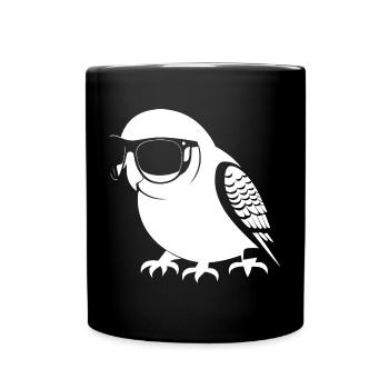 Lustiger Vogel mit Sonnenbrille Cool Bourke's Parak - Tasse einfarbig - Schwarz - Vorne