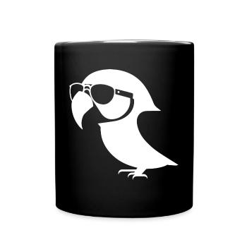 Lustiger Vogel mit Sonnenbrille Cool Bourke's Parak - Tasse einfarbig - Schwarz - Vorne