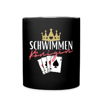 Reine de la natation - Mug uni - noir - Devant