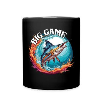 Jumping Marlin Pêche en haute mer Pêche en haute mer - Mug uni - noir - Devant
