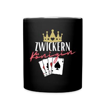 Reine pincée - Mug uni - noir - Devant