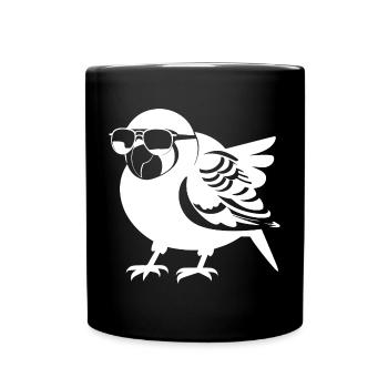 Lustiger Vogel mit Sonnenbrille Cool Bourke's Parak - Tasse einfarbig - Schwarz - Vorne