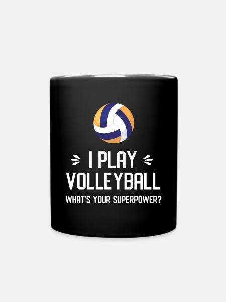 Ich spiele Volleyball. Was ist deine Superkraft? - Tasse einfarbig - Schwarz