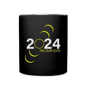 2024 Total Solar Eclipse - Witness the Darkness - Full Colour Mug - black - Front