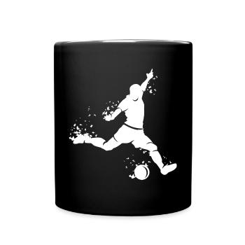 Fußball Spieler Explosion Team EM 2024 icon Fan - Tasse einfarbig - Schwarz - Vorne