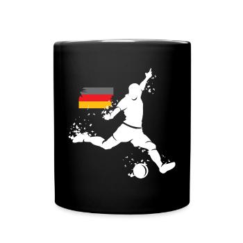 Fußball Deutschland Spieler Team Explosion EM 2024 - Tasse einfarbig - Schwarz - Vorne