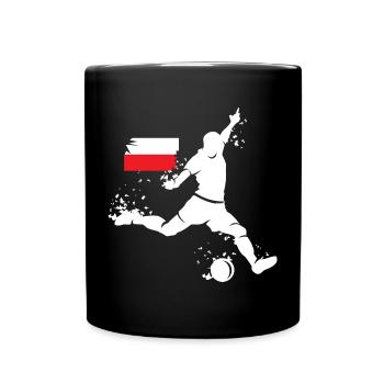 Soccer Player Blast Poland World Cup Icon - Full Colour Mug - black - Front