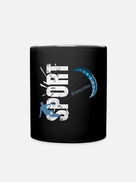 Kitesurfen - Tasse einfarbig - Schwarz